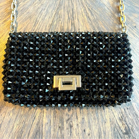 Zara Handbags - Elegant Black Zara Studded Clutch